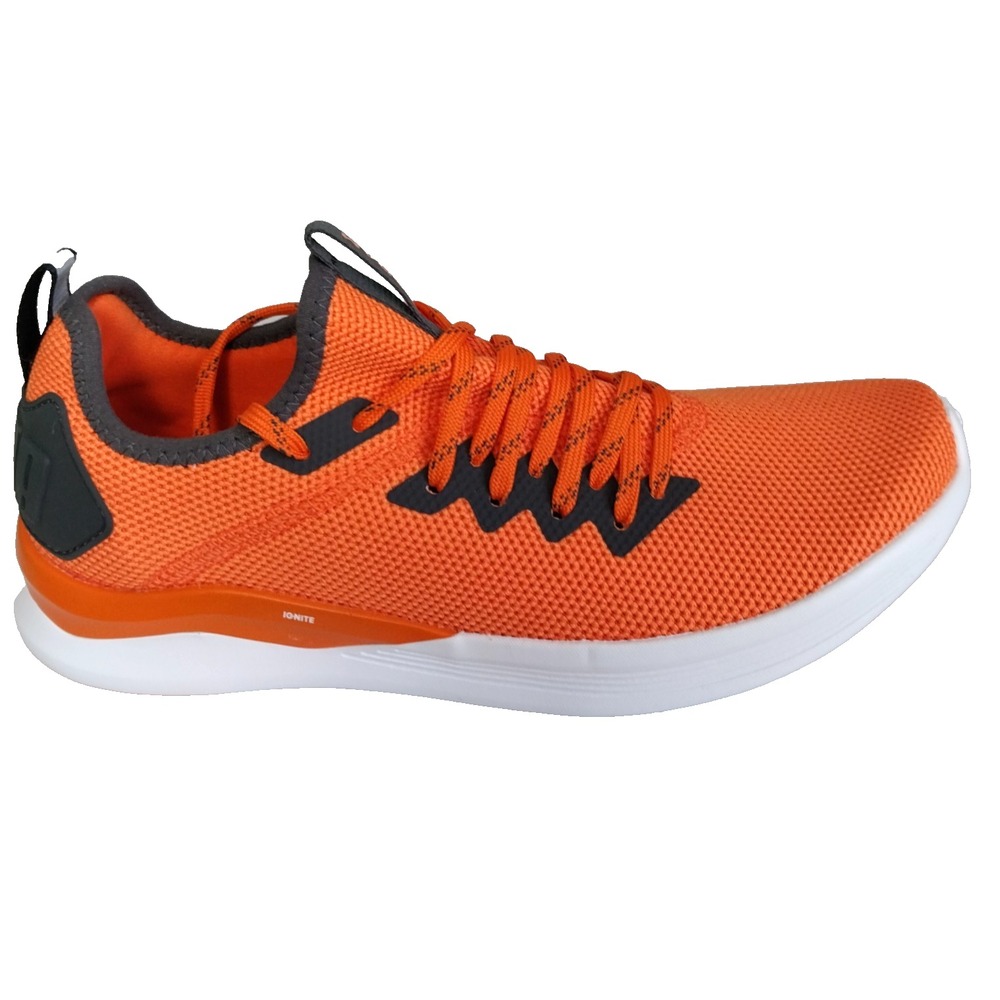 New Puma Ignite W Sz 7 Tangerine Orange W/Gray Evoknit Sneaker Shoe Osram Design View 6
